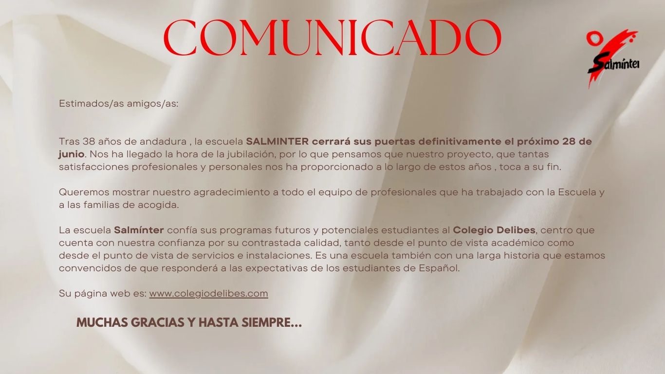 Cursos de español en Salamanca Colegio Delibes